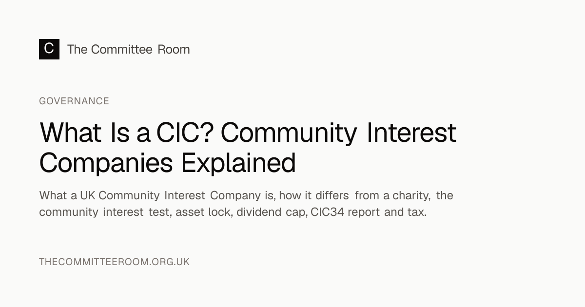 Community Interest Company (CIC) Explained — 2026 Guide