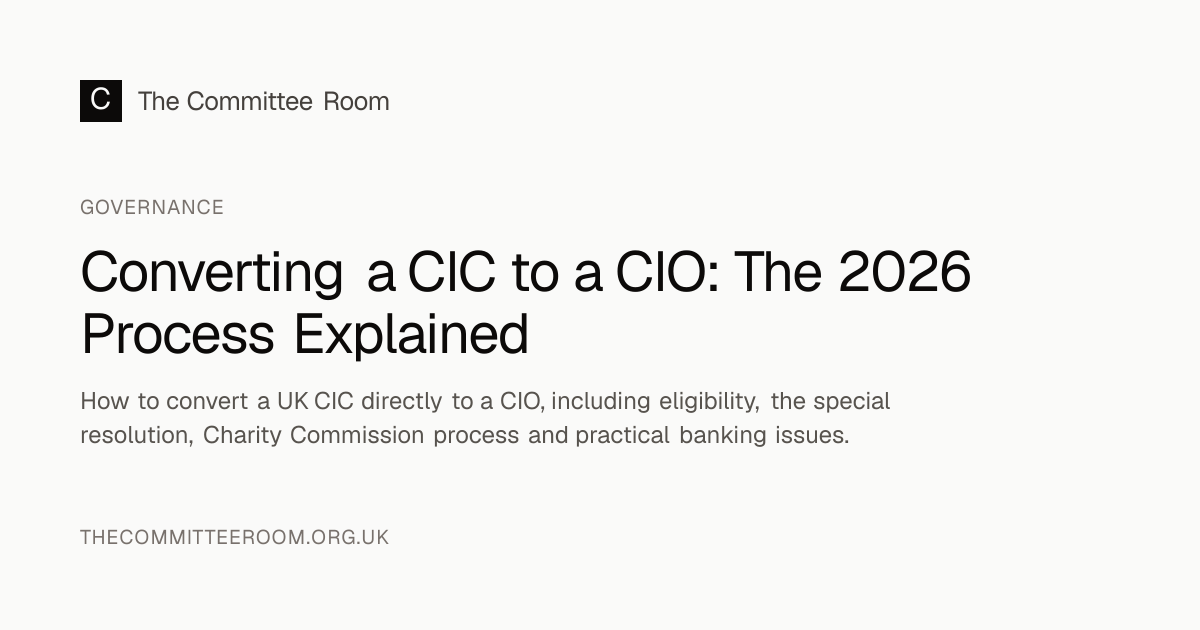 Converting a CIC to a CIO: The 2026 Process Explained